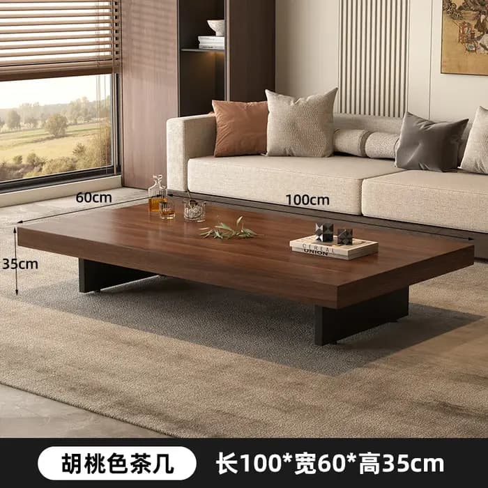 Table basse à couverture rigide en bois, Table basse rectangulaire minimaliste De luxe Unique, Desig