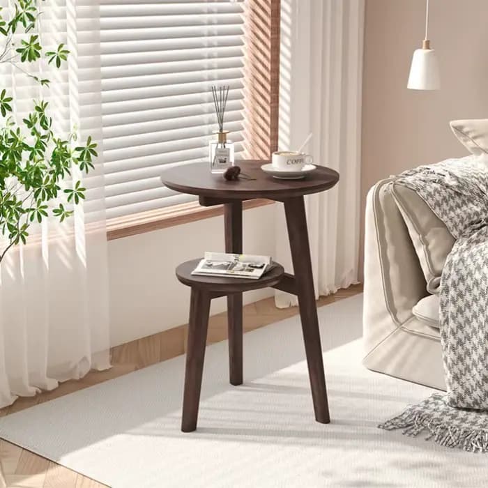 Armoires de chevet modernes Table basse Table d'appoint en bois massif salon mobile petite Table bas