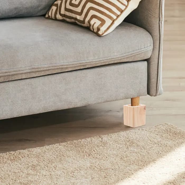 4 pièces en bois carré meubles Risers lit Cube bureau jambe Riser