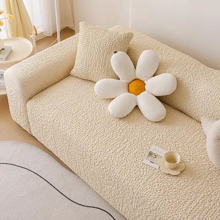 Housse de canapé de style crème française