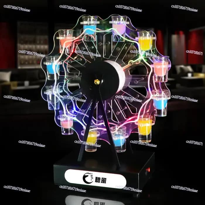Bar Cocktail étagère grande roue lumineuse un porte-gobelet KTV Champagne vin étranger Internet célé