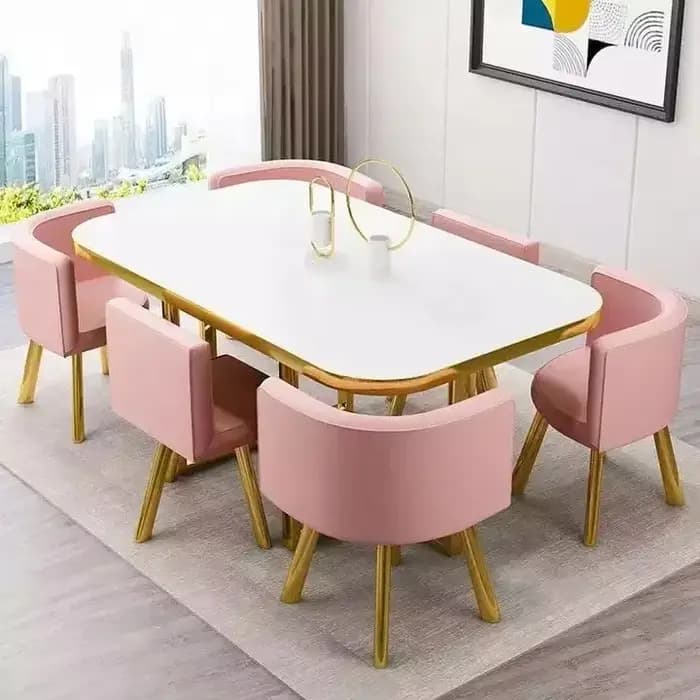 Ensemble salle à manger moderne extensible très demandé - 1 table et 6 chaises pour maison