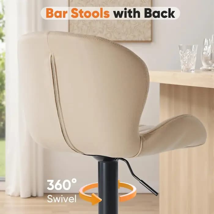 JHK Ergonomique Moderne 360 ° Ensemble de 2 chaises de salle à manger pivotantes, chaises de cuisi