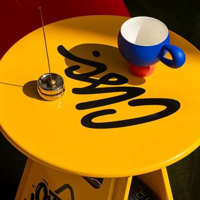 Table basse ronde moderne colorée pour hôtel et appartement