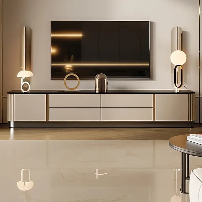 Table basse nordique rustique design dessus en verre