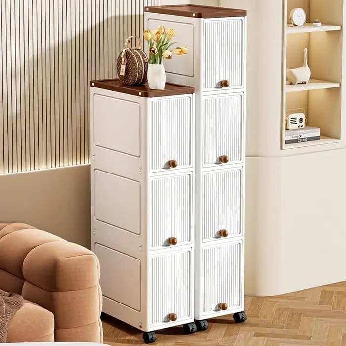 Armoire mince de rangement roulante de 20cm de large