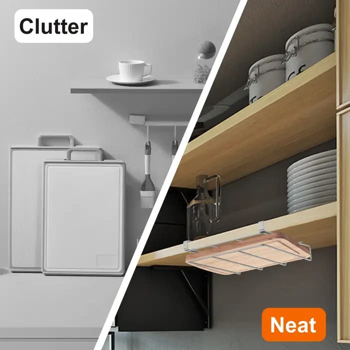 Organisateur de planche à découper sous armoire