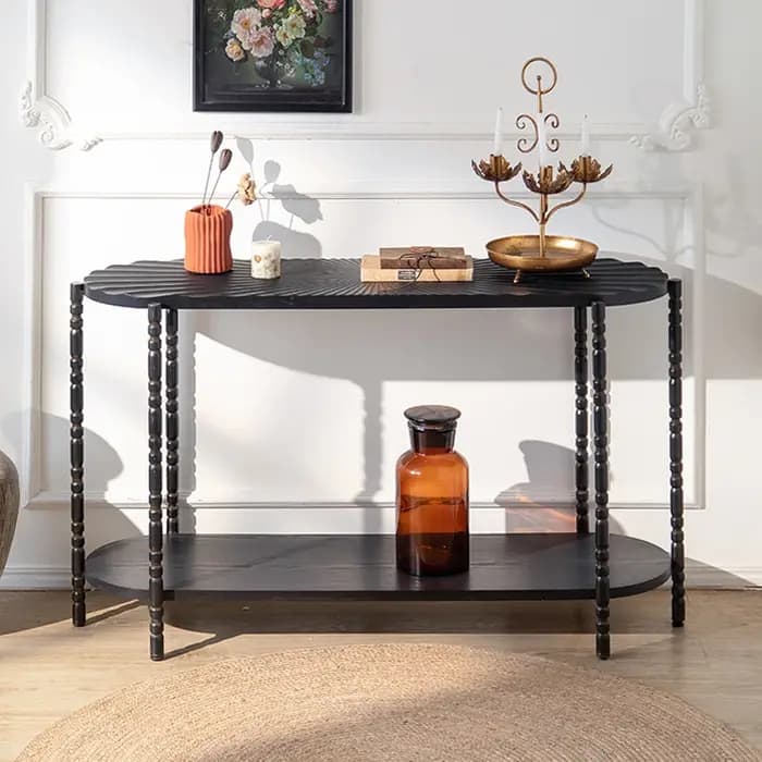 Table Console nordique noire moderne Kawaii Glam