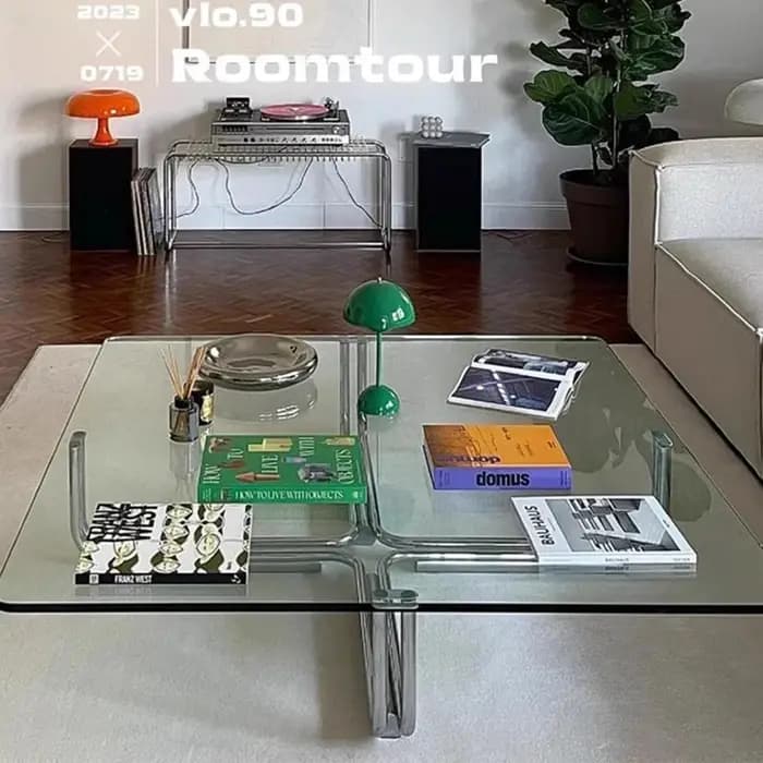 Table Basse Italienne sur Pied, Style Ancien, Minimaliste, Simple et Moderne