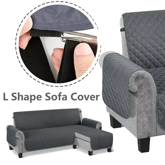Housse de canapé en tissu brossé ultra-doux en forme de L