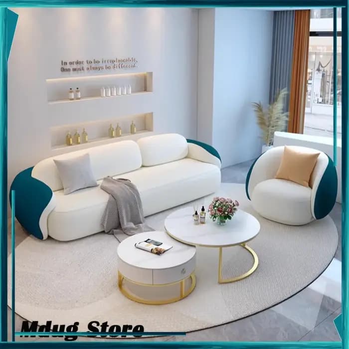 Canapé design de luxe salon individuel moderne paresseux canapés bouffée blanc