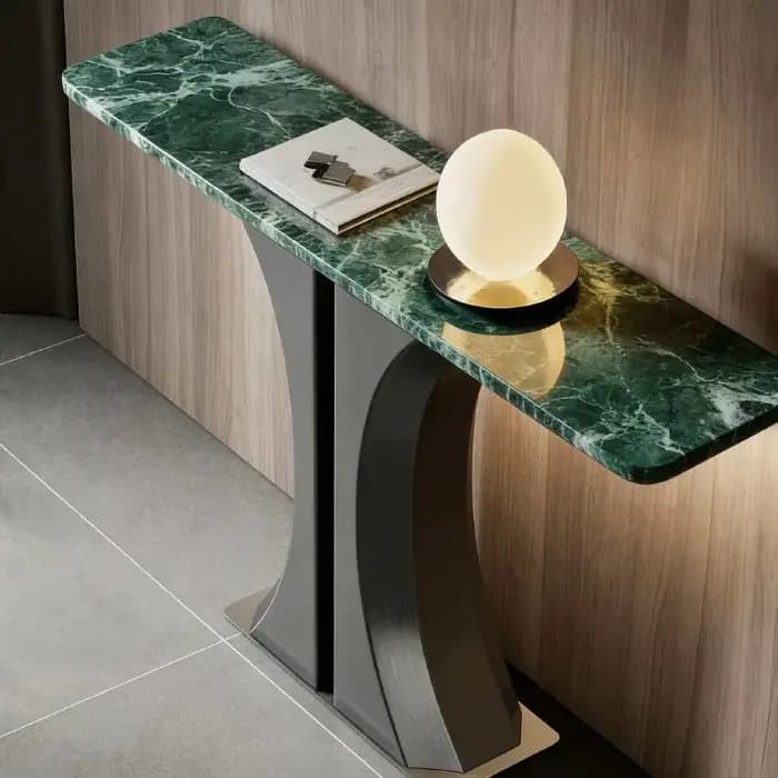 Table console d'entrée contemporaine et compacte, style industriel, avec rangement, pour appartement, mobilier de maison moderne