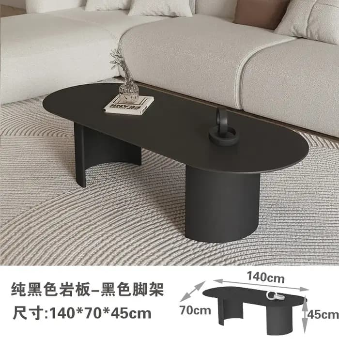 Table basse ovale moderne