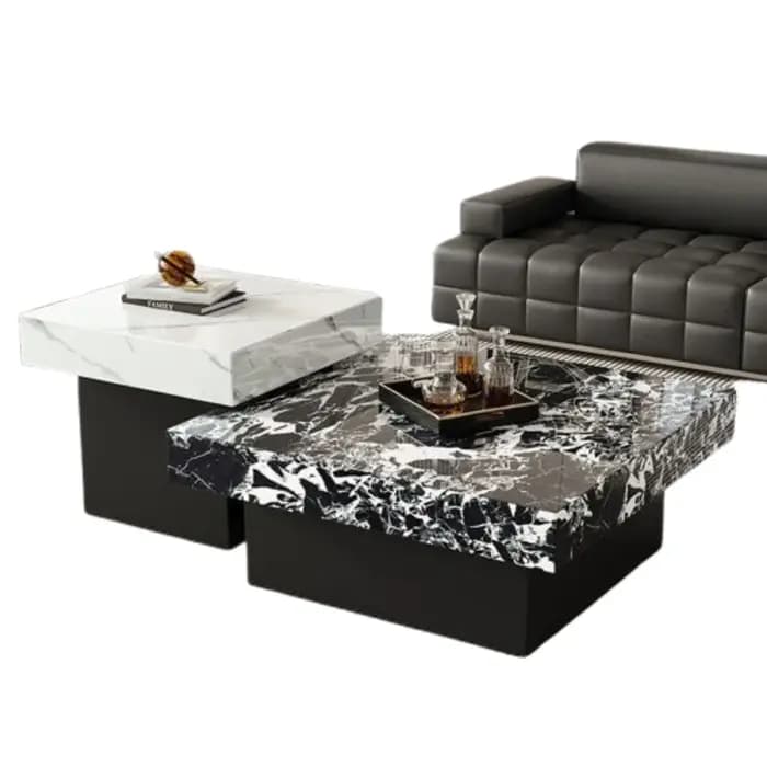 Organisateur design Table basse marbre salon