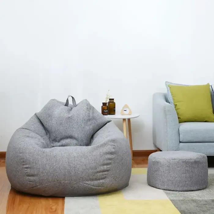Décoration de la maison confortable pouf chaise housse de canapé amovible lavable paresseux