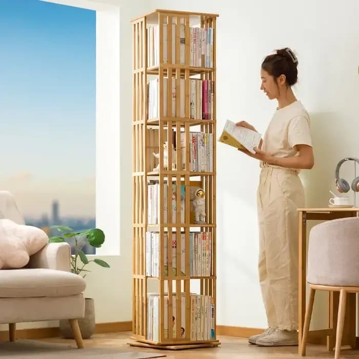 Bibliothèque rotative à 360 degrés