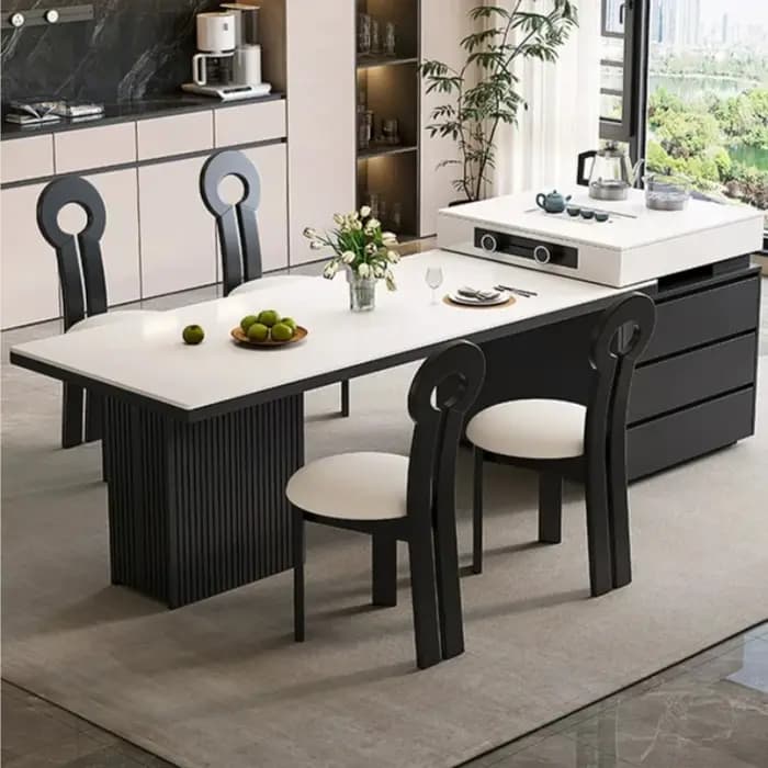 Table de salle à manger extensible en bois italien, table de salle à manger moderne de luxe, chaises, meubles de cuisine, meubles de salon