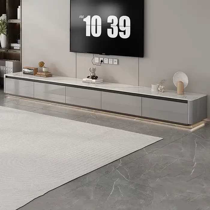 Meubles TV rectangulaires de grande taille, design moderne universel, table TV de luxe, esthétique,