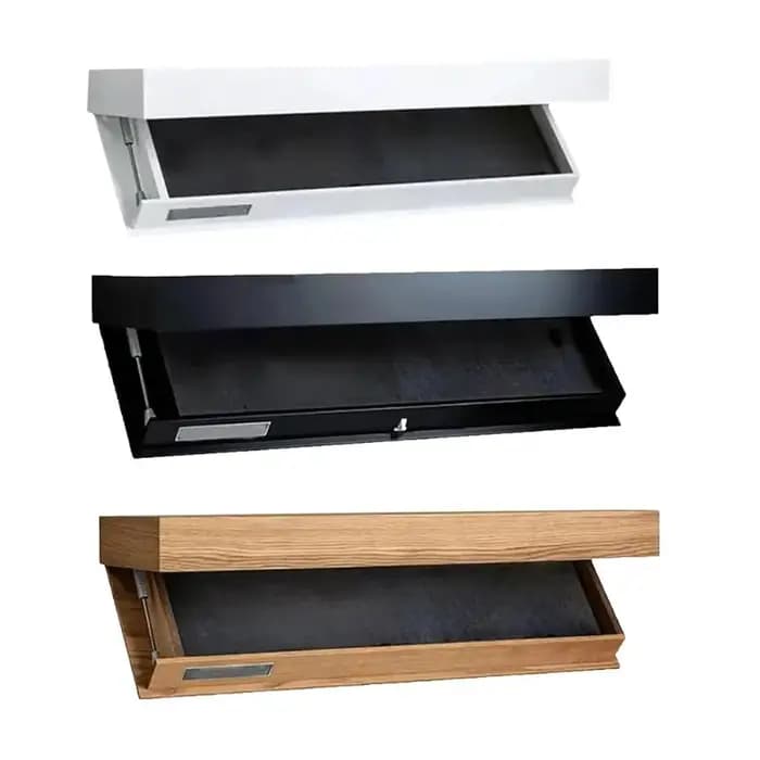 Étagère Murale Flottante en Bois avec Compartiment Secret