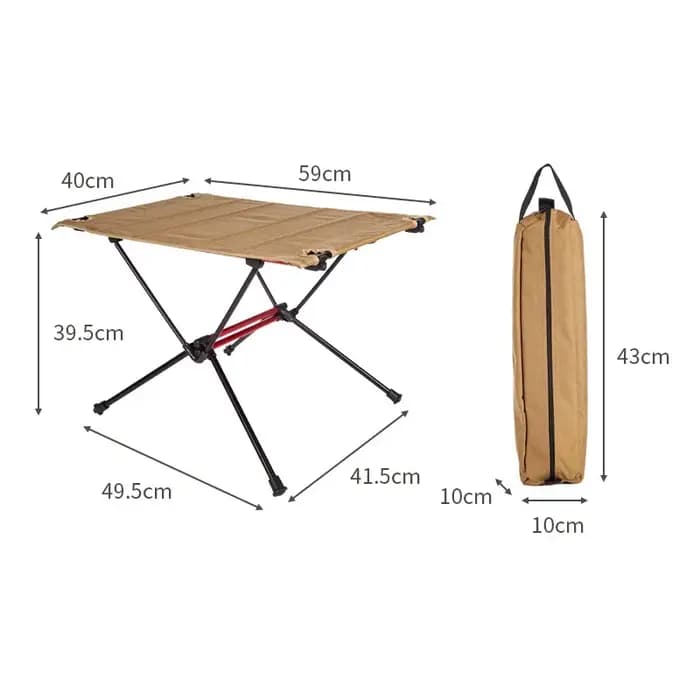 Table pliante portative en tissu, facile à transporter, Table de Camping pour barbecue, 60x40cm