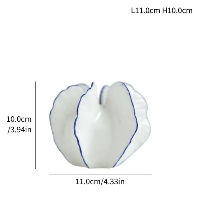 CAPIdepository-Figurine de carambole en céramique, vase de vitrage pour fleur fraîche, pièce maîtres