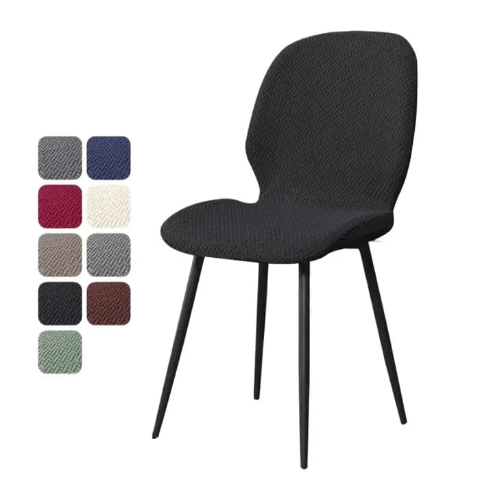 1/2 housses de chaise courbées papillon, housses élastiques sans accoudoirs pour chaises de bar, cou