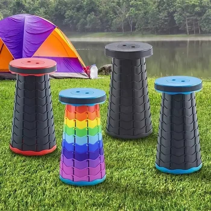 Chaise pliante télescopique en plastique légère et portable