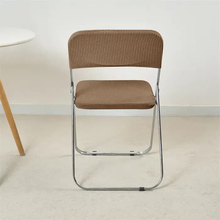 Housse de chaise pliante en polaire pour salle à manger