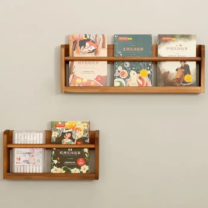 Étagère à livres murale en bois