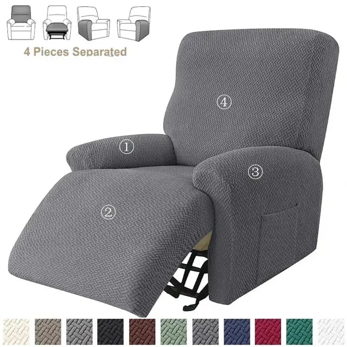 1/2/3 places Jacquard inclinable housse de canapé pour salon Stretch Relax fauteuil couverture élast
