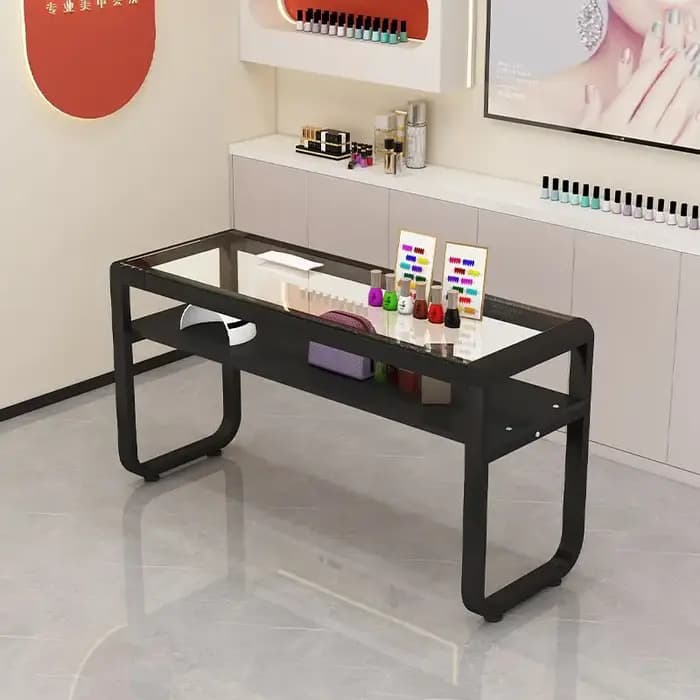 Table à ongles en verre trempé