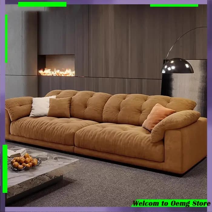 Canapé sectionnel moderne de luxe avec accoudoirs plus longs