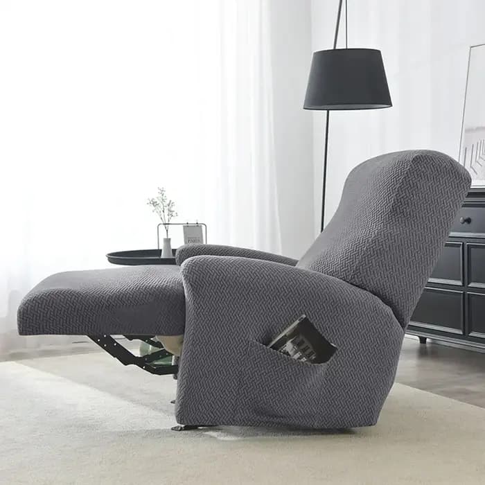 Housse de canapé inclinable 1/2/3 places, Jacquard, couleur unie, coussin extensible, couleur unie,