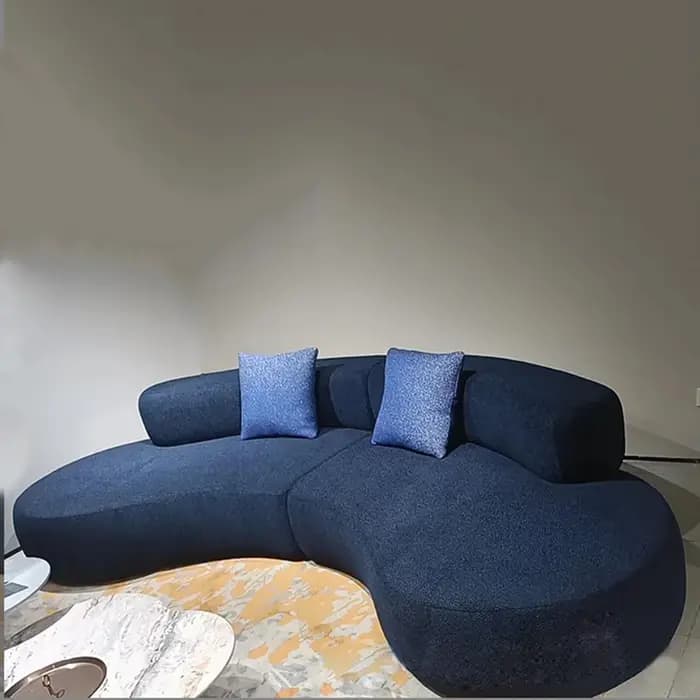 Canapé moderne salon Section modulaire tissu d'angle velours nuage Convertible