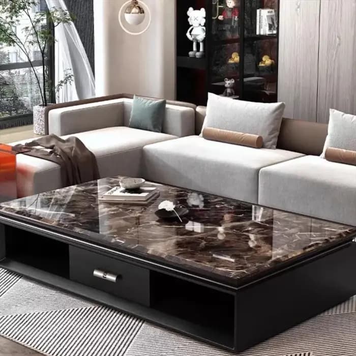 Table basse De luxe au sol minimaliste Glam clair