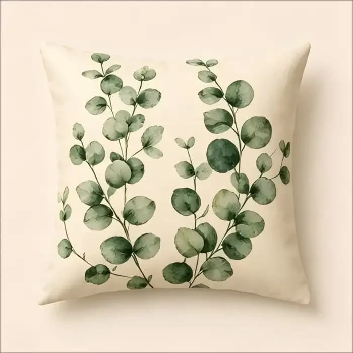 Housses de coussin botaniques vert sauge