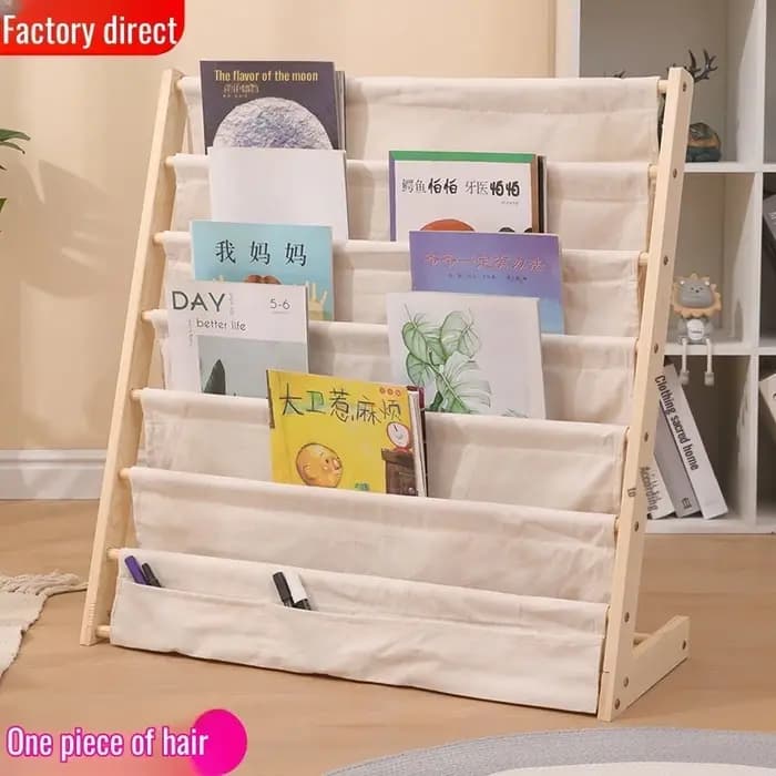 Bibliothèque d'exposition pour enfants, organisateur multicouche en bois massif, étagère de lecture