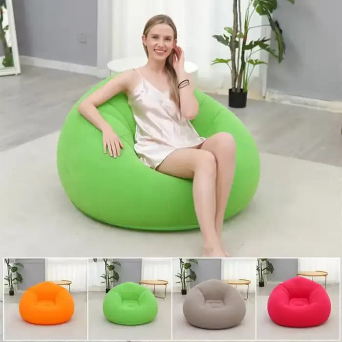 Fauteuil gonflable ergonomique en PVC, portable et pliable, pour une personne, pour une utilisation intérieure et extérieure, canapé gonflable