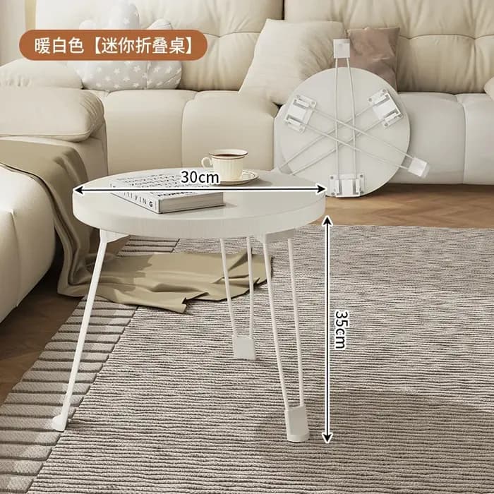 Table d'appoint de canapé pliable, petite Table basse ronde mobile, Table à manger moderne pour peti