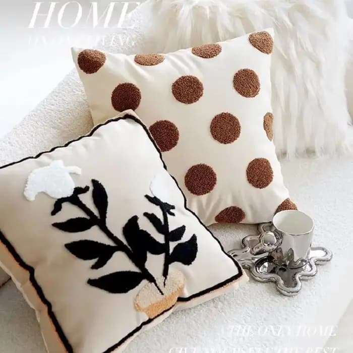 Juste de coussin rétro pour canapé