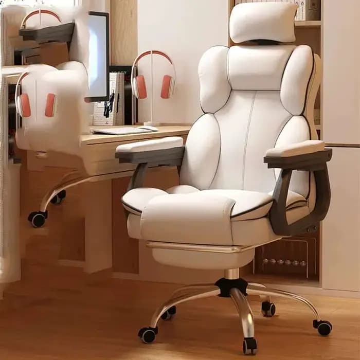 Chaise d'ordinateur inclinable ergonomique travail dossier haut bureau paresseux confortable chaise
