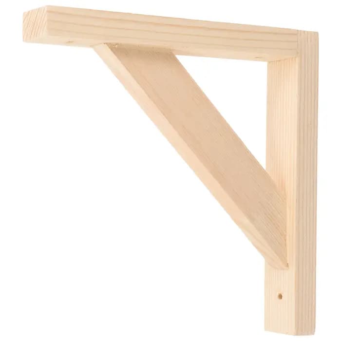 Support d'étagère triangulaire en bois, Support de Table mural, Support flottant en bois, roulement