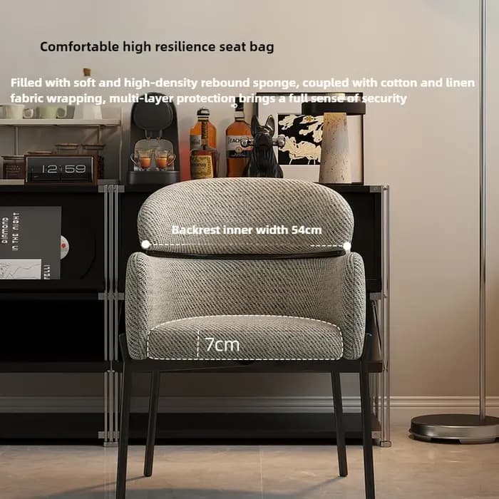 Chaise Décontractée Minimaliste Italienne de Luxe, Légère, Rétro, pour la Maison, la Cuisine, la Sal