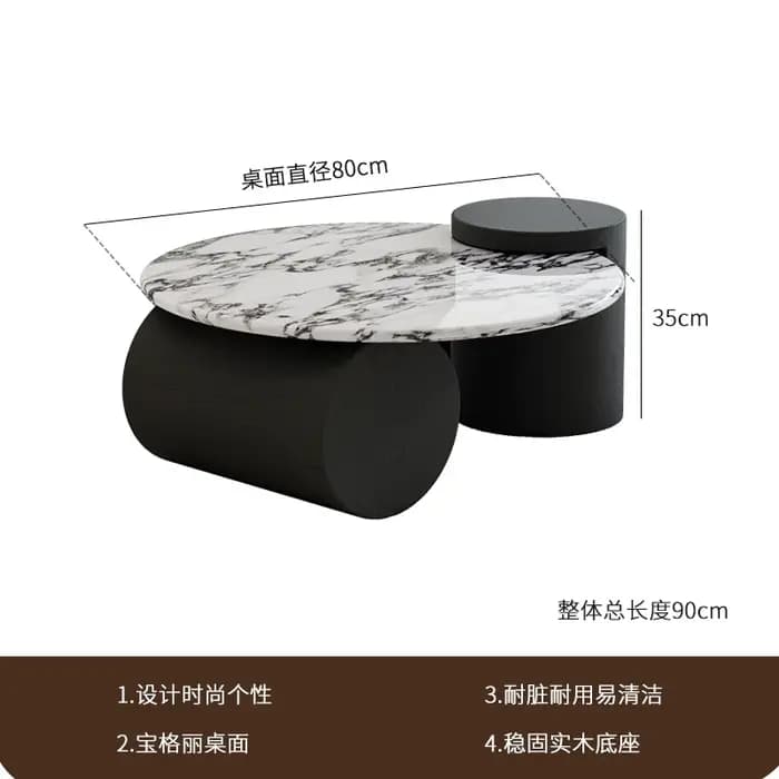 Table basse au Design Unique, luxe élégant, esthétique italienne, salon, meubles de chambre à la mod