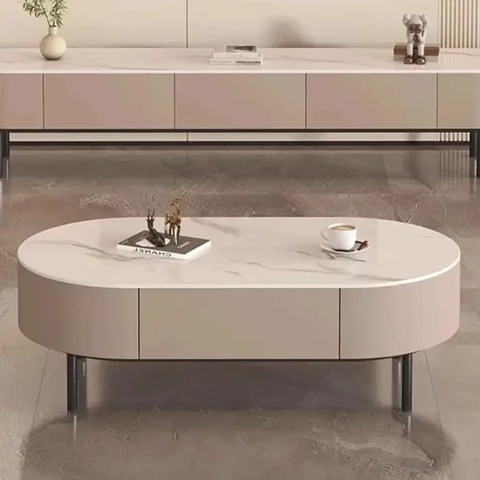 Table basse de design européen, table d'appoint de luxe unique pour salon, table d'appoint compacte, table basse sur pied, mobilier de salon.