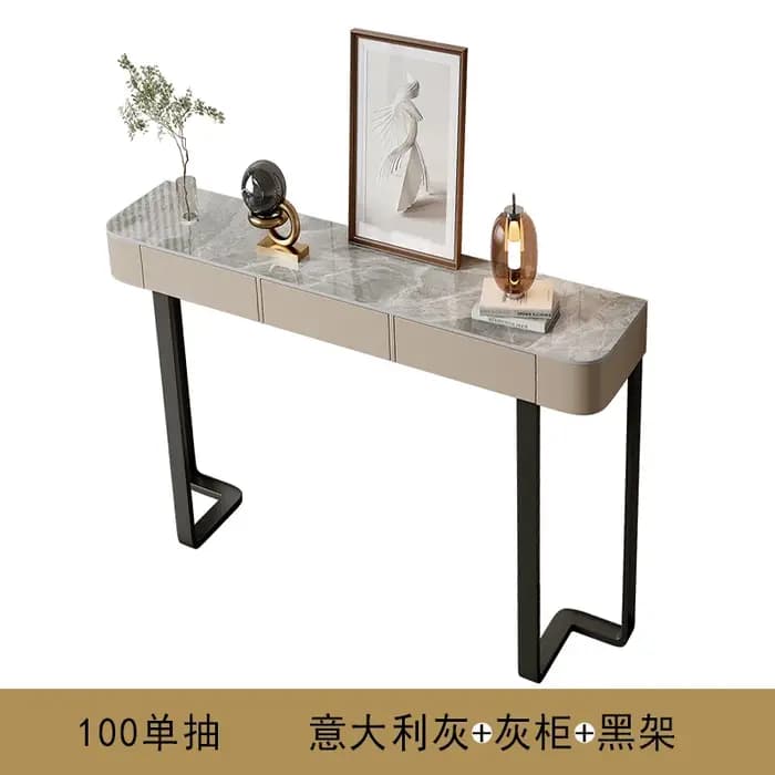 MELCabinet-Table console brillante de luxe pour couloir