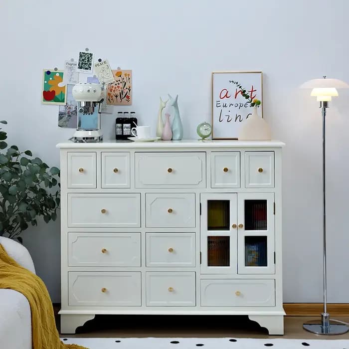 Armoire de salon artisanale au sol