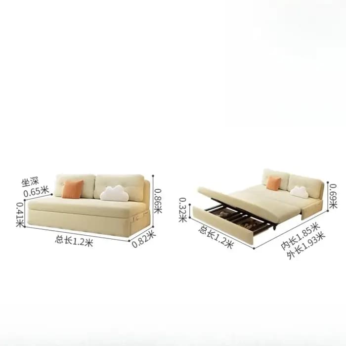 Étagère canapés extensibles rangement Design Double salon