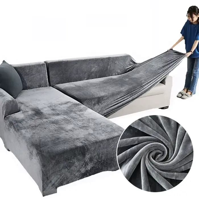 Housse de canapé en tissu velours