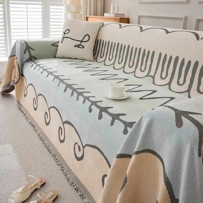Housse de canapé réversible en Chenille